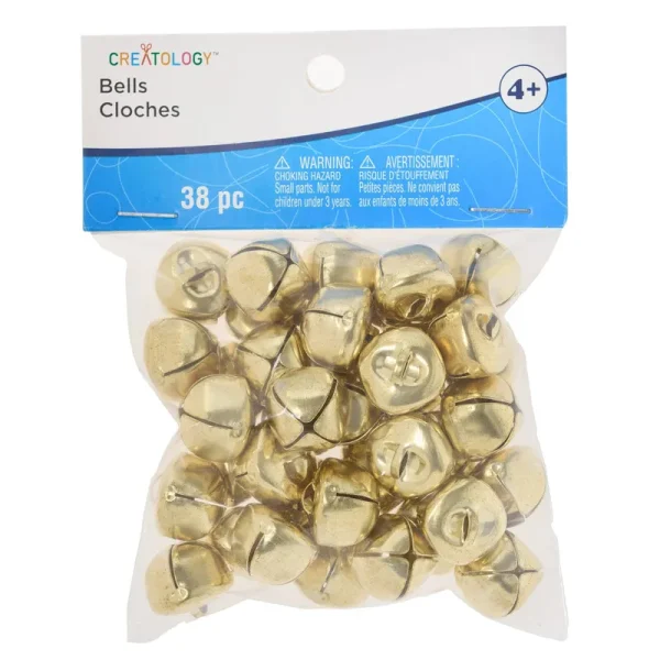 Creatology 18mm Gold Jingle Bells - 45 ct