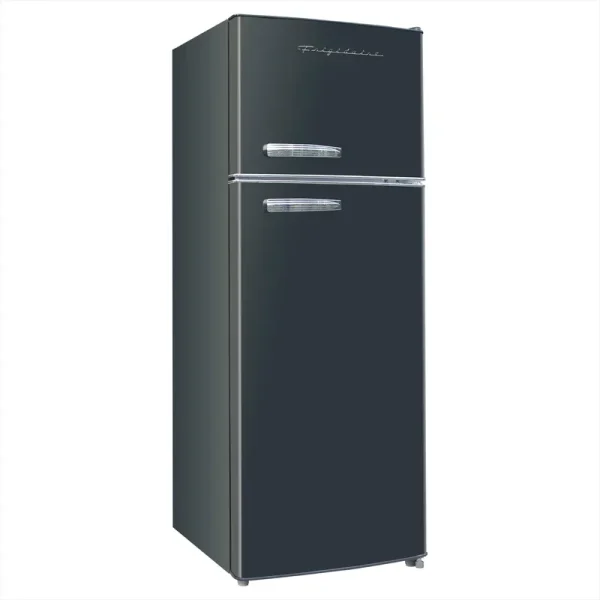 Frigidaire 7.5 Cu. Ft. Top Freezer Refrigerator in Black - Retro