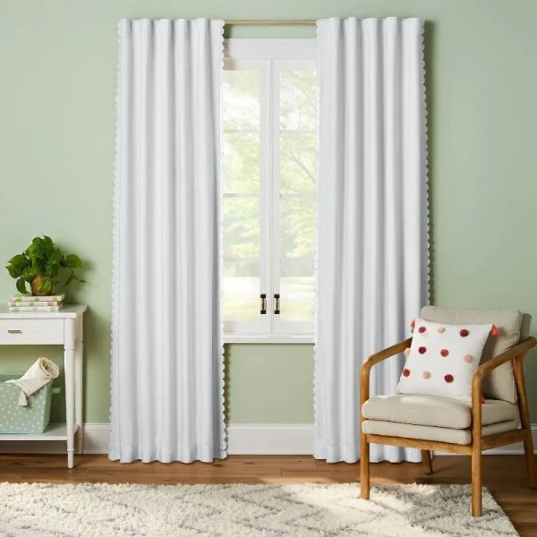 84" Scallop Blackout Kids' Panel Cream - Pillowfort