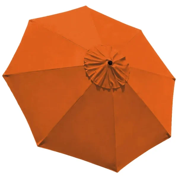 EliteShade USA 9ft Replacement Covers 8 Ribs Market Patio Umbrella Canopy Cover (Canopy Only) (Orange)