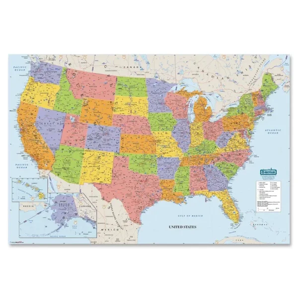 House of Doolittle Laminated United States Map