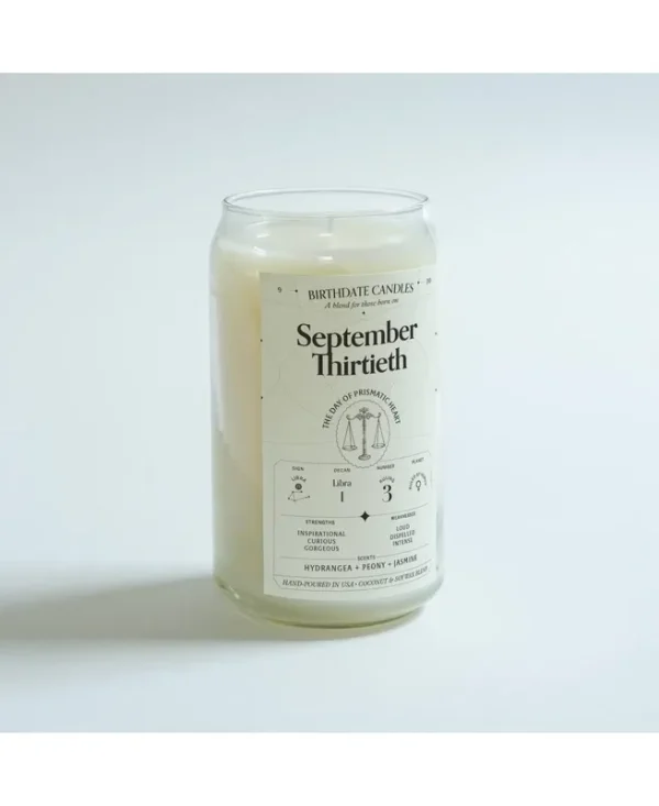 The September 30th Personalized Birthday Candle