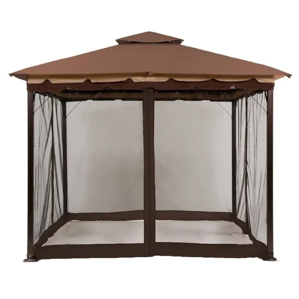 Sunjoy Keep Mosquitoes Out of Your 10 by 10 Gazebo with This Four Panel Pack of Easy to Netting with Zippers