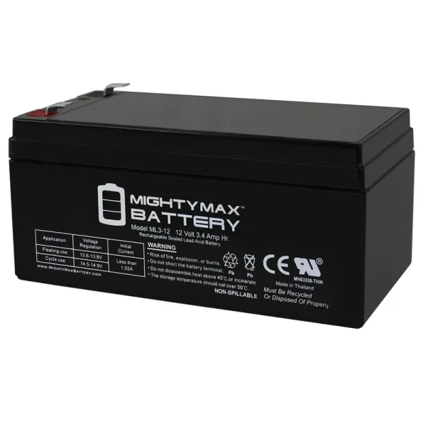 Ml3-12 12V 3.4Ah Ups Replacement Battery for APC Back-UPS ES BE350R