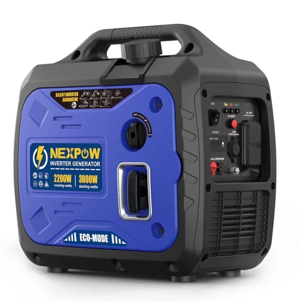 NEXPOW 3000W Portable Inverter Generator, Gasoline Power Lightweight for Backup Home & Camping, Eco - Mode Feature, Parallel Capability, Overload Protection