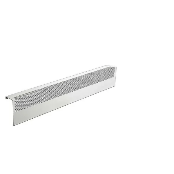Baseboarders Basic Series 3 ft Galvanized Steel Easy Slip-On Baseboard Heater Cover in White