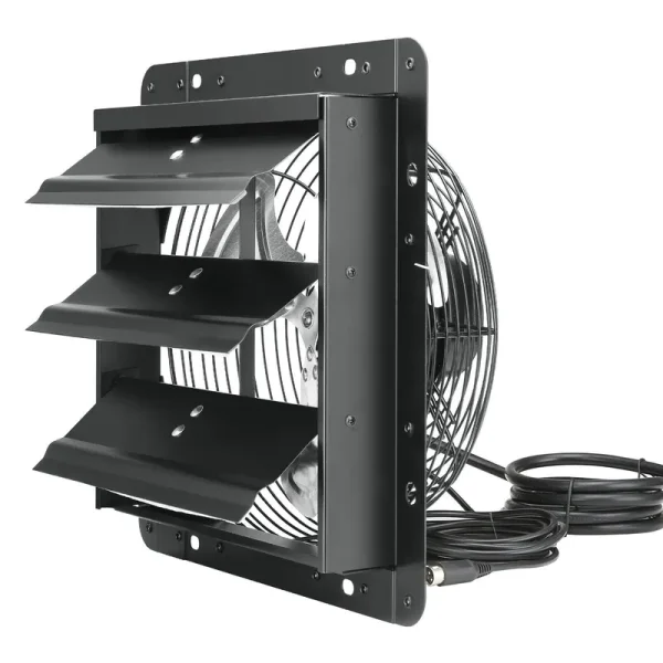 VEVOR Shutter Exhaust Fan, 10'' with Temperature Humidity Controller, EC-Motor, 820 CFM, 10-Speed Adjustable Wall Mount Attic