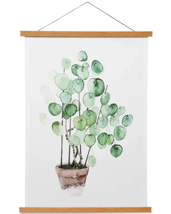 Poster Hanger Magnetic Wooden Poster Hangers, Teak Wood Magnet Poster Hanging Frame for Walls, Pictures, Prints, Maps, Scrolls and Canvas Artwork,