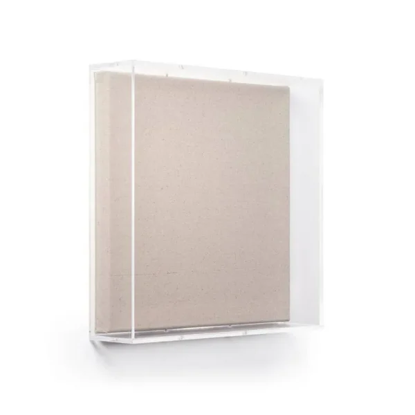 12" x 12" x 3" Modern Acrylic Shadowbox with Linen Canvas - UV Grade by Wexel Art