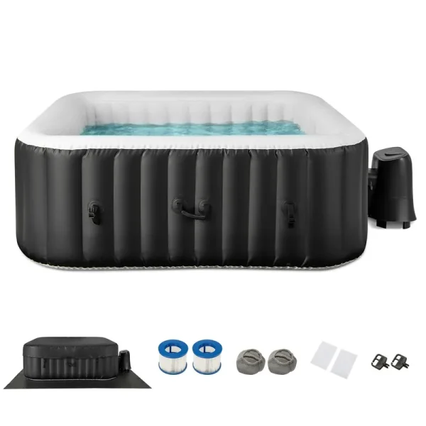 Inflatable Hot Tub. Blowup Pool Hottub. Portable Outdoor Water SPA