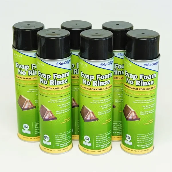 Nu-Calgon 4171-75 Evap Foam No Rinse Evaporator Coil Cleaner, 18 oz. - Pack of 6