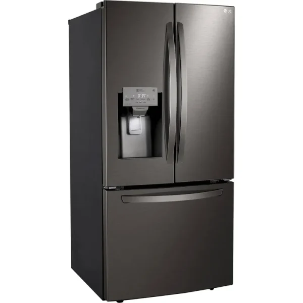 LG 24.5 Cu ft French Door Refrigerator - 33"W Black Stainless Steel
