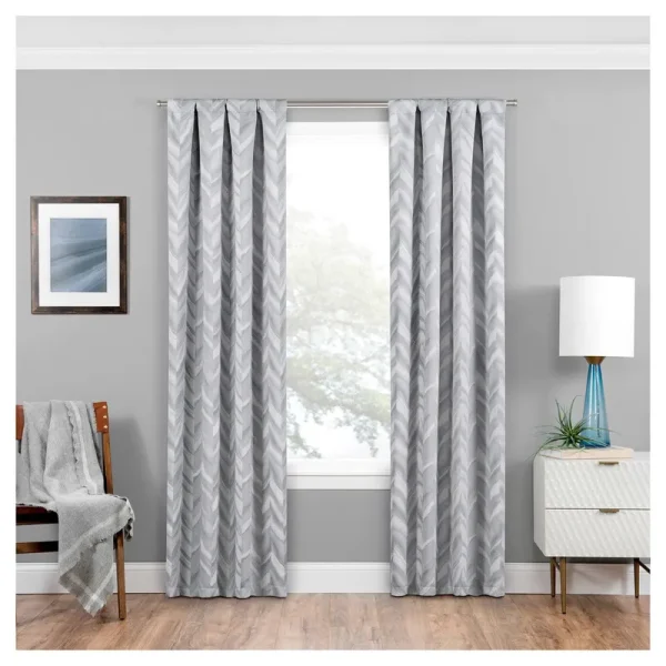 Eclipse Haley Blackout Window Curtain, Silver