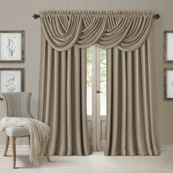 Elrene All Seasons Blackout Curtain Panel - 52" x 95" - Taupe