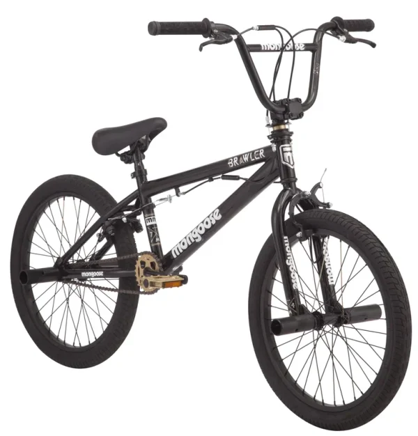 BRAWLER Boys' Freestyle BMX Bike. 20 wheels. Black