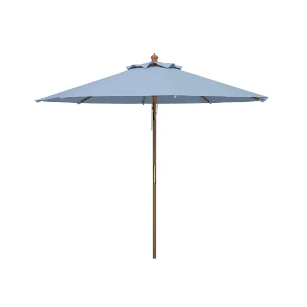 Safavieh Cannes 9 ft Wooden Outdoor Umbrella - Baby Blue