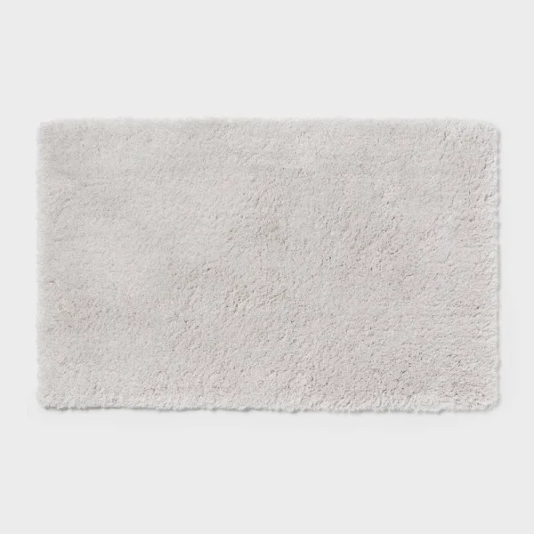 21"x34" Spa Plush Bath Rug Light Gray - Threshold