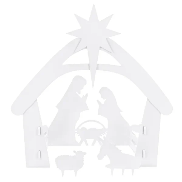 Best Choice Products 4ft Christmas Holy Family Nativity Scene, Outdoor Yard Decoration with Water Resistant PVC