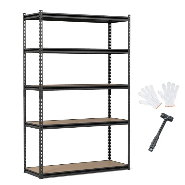 Tangkula 5-Tier Heavy Duty Garage Shelving Unit 2200 LBS Metal Storage Organizer Rack