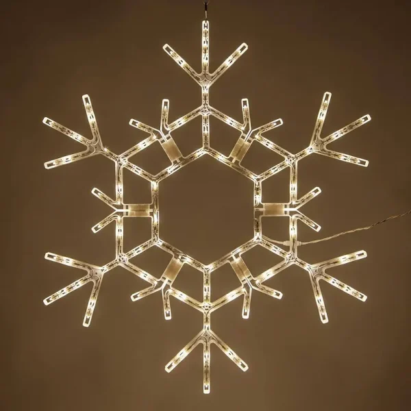 Kringle Traditions LED Folding Snowflake Lights, Warm White, 36"