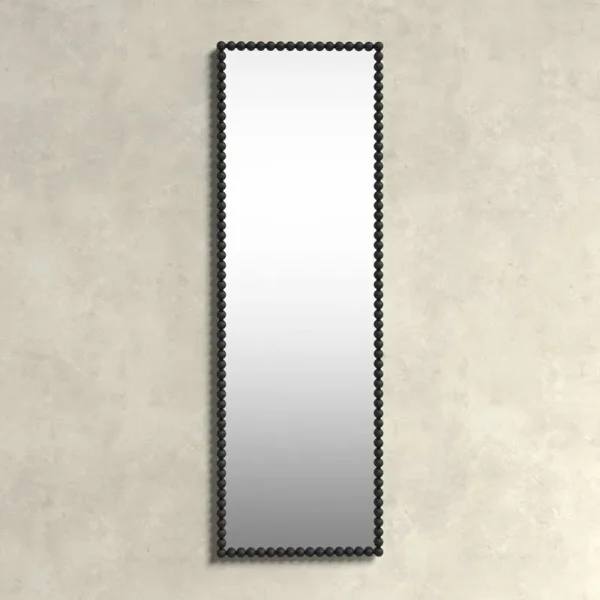 Sanne Black Vanity Mirror Birch Lane Finish: Satin Black, Size: 72.25" H x 23.38" W
