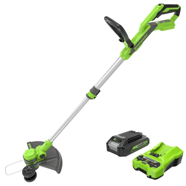 Greenworks Powerall 12" 24V Cordless String Trimmer Edger Kit with 2.0Ah Battery & Charger