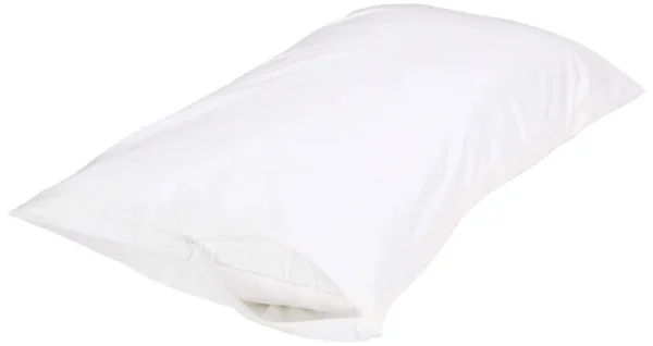 Pillow Case Cover King Size Soft Cotton Zippered Hypoallergenic White Protector