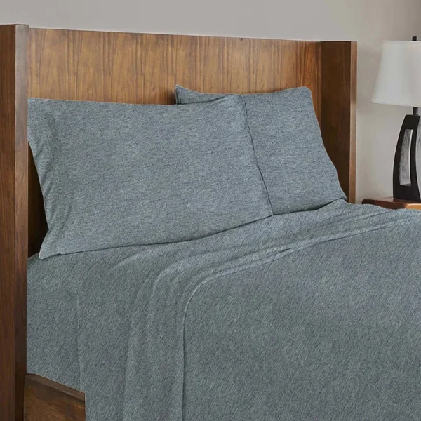 Soft Tees Luxury Cotton Modal Jersey Knit Sheet Set (Chambray)