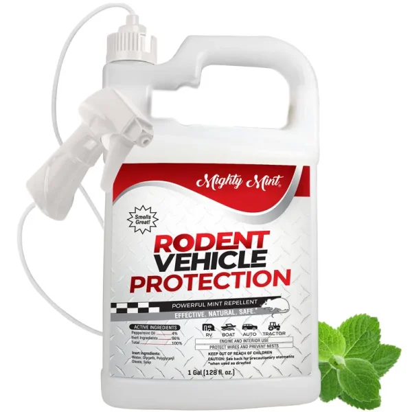 Mighty Mint Gallon (128 oz) Rodent Repellent for Cars, Vehicles, Engines, Cables, and Interior