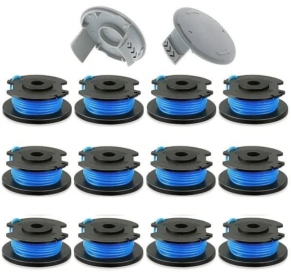 Kako Ac14rl3a String Trimmer Spool Replacement for Ryobi One+ Ac14rl3a 18V, 24V and 40V Cordless Trimmers, 11ft 0.065" Auto Feed Cordless Weed Eater