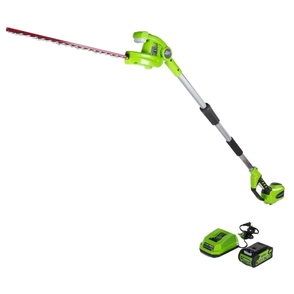 Greenworks 22-inch 40V Cordless Pole Hedge Trimmer 2.0 Ah Battery Included PH40B210