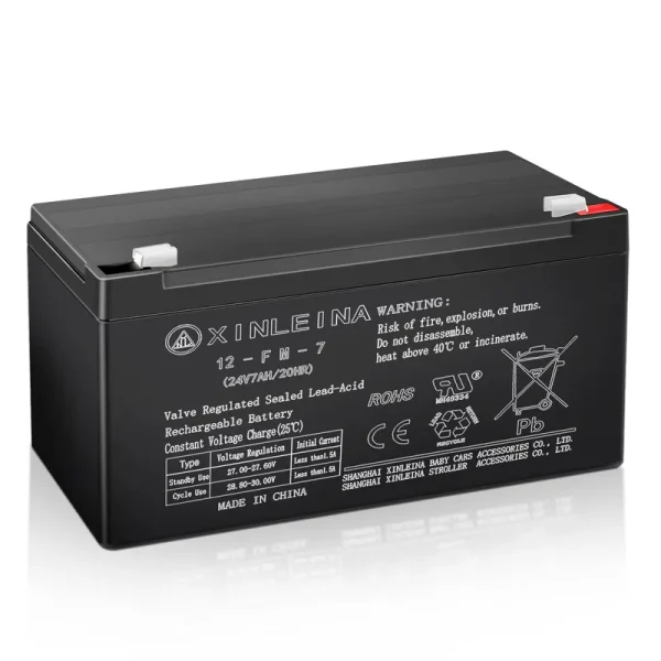 24V 7ah Rechargeable Sealed Lead Acid Battery - Suitable for Most Kids Ride on Car - Battery Accessories