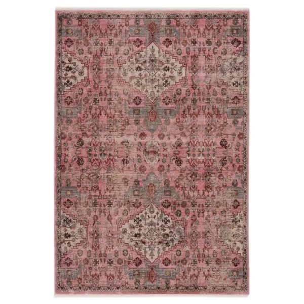 Miko Oriental Pink/Beige Area Rug Joss & Main Rug Size: Rectangle 5' x 8'