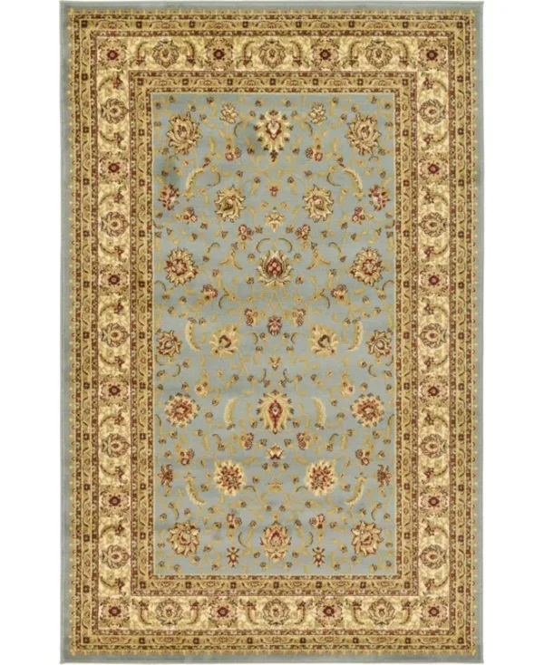 Unique Loom St. Louis Voyage Area Rug - 5' x 8' Light Blue