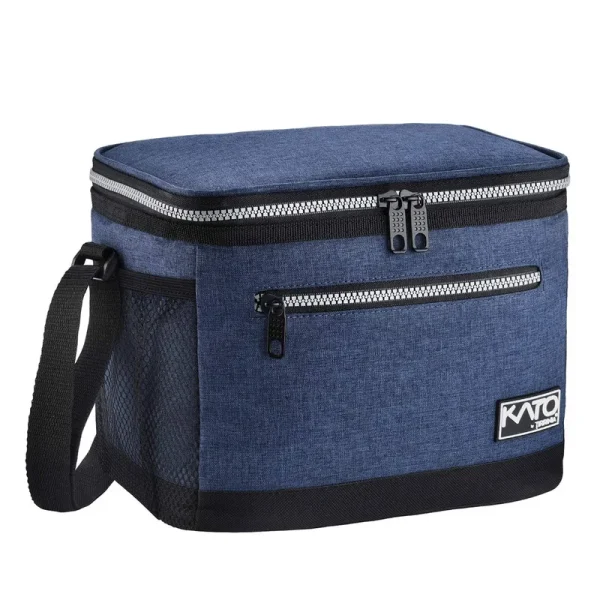 Tirrinia Insulated Lunch Bag for Women Men, Leakproof Thermal Reusable Lunch Box for Adult, Lunch Cooler Tote for Office Work, Dark Blue