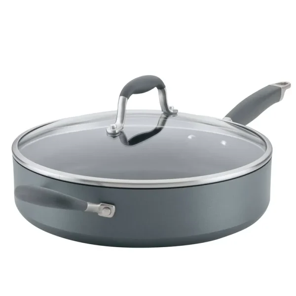 Anolon Advanced Home Hard-Anodized Nonstick 5-Qt. Saute Pan with Helper Handle - Moonstone