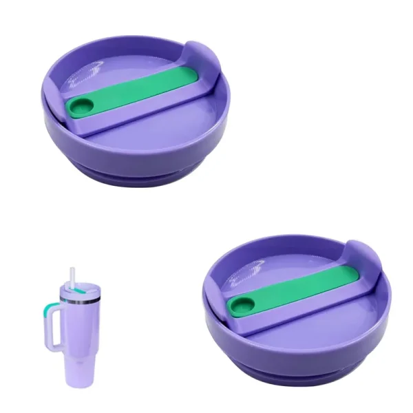 40 oz Tumbler Lids for Stanley Cup, 2 Pack Replacement Lids Fit for Stanley Adventure Quencher,Spill Proof Splash Resistant Tumbler Lids, Reusable