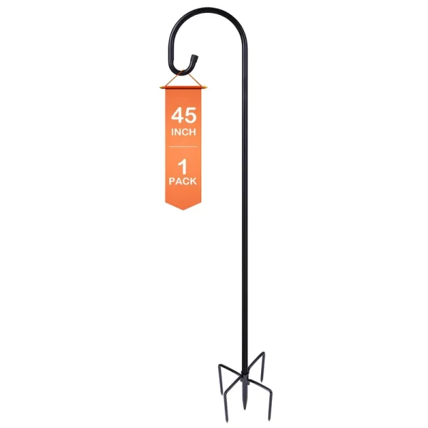 Shepherd-Hooks Adjustable for Bird-Feeder Lantern Plant-Hook Garden-Stake - Plant Stand Hanger for Outdoor Flower Basket, Bird Feeder Hanger