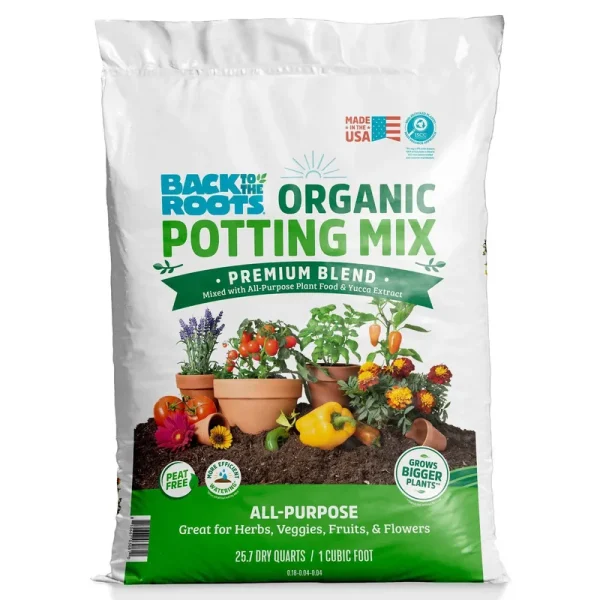 Back to The Roots 25.7qt Organic Potting Mix Premium Blend All Purpose