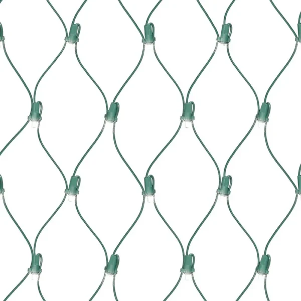 Holiday Time 150-Count Cool White LED Net Christmas Lights, with Green Wire, 24 Sq. ft.
