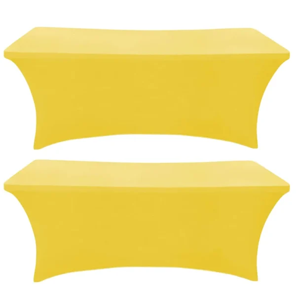 SEPARO -2 Pack, 6 ft Spandex Table Cover Fitted Rectangular Tablecloth Stretchable Fabric Lycra Tablecloth Wrinkle-Free for Part