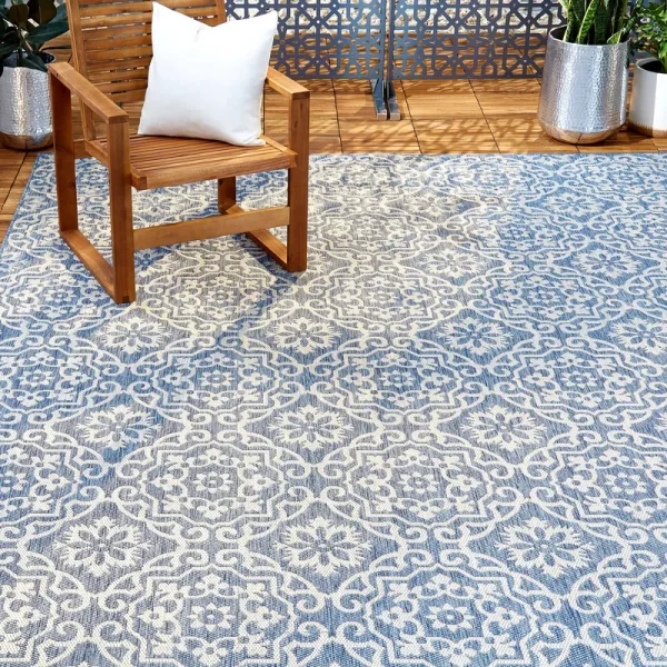 Nicole Miller Patio Country Danica Blue-Gray Area Rug