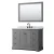 Dark Gray / White Carrara Marble Top / Matte Black Hardware