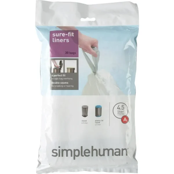simplehuman Code A 30-Pack 4.5-Liter Custom Fit Liners