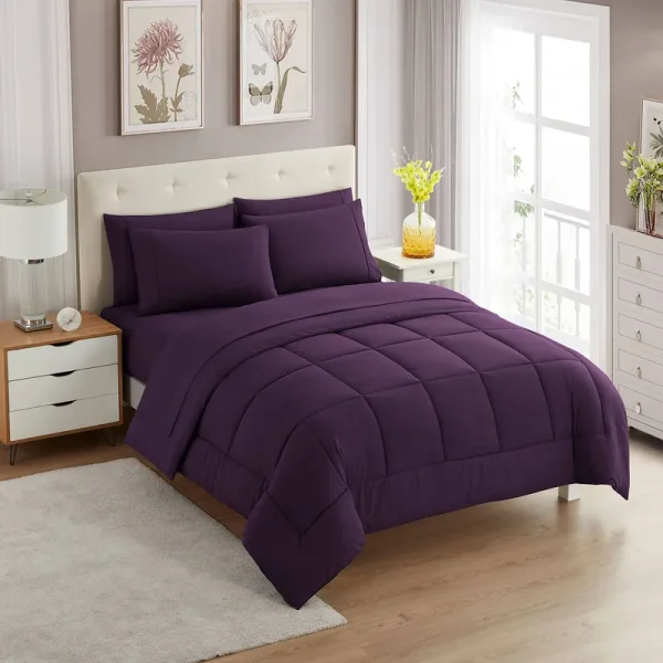 Sweet Home Collection 7 Piece Bed-in-a-Bag Down Alternative Comforter & Sheet Set, Twin