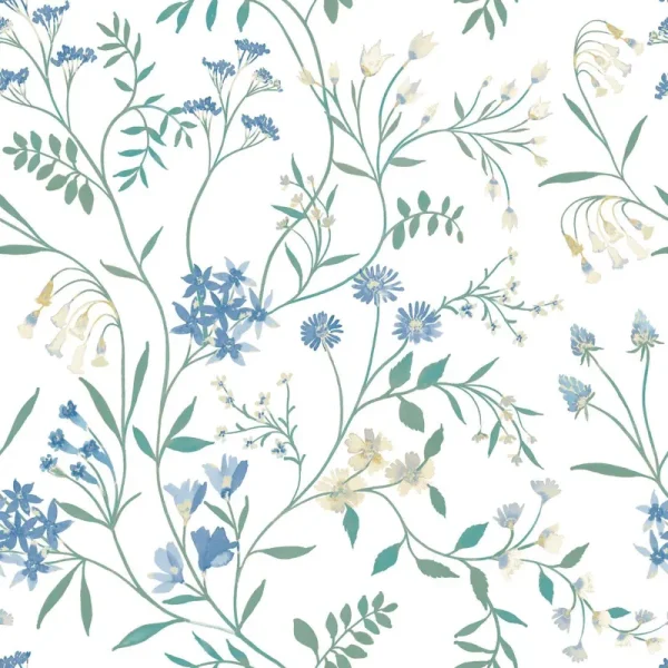 RoomMates Meadow Mix Peel & Stick Wallpaper Blue
