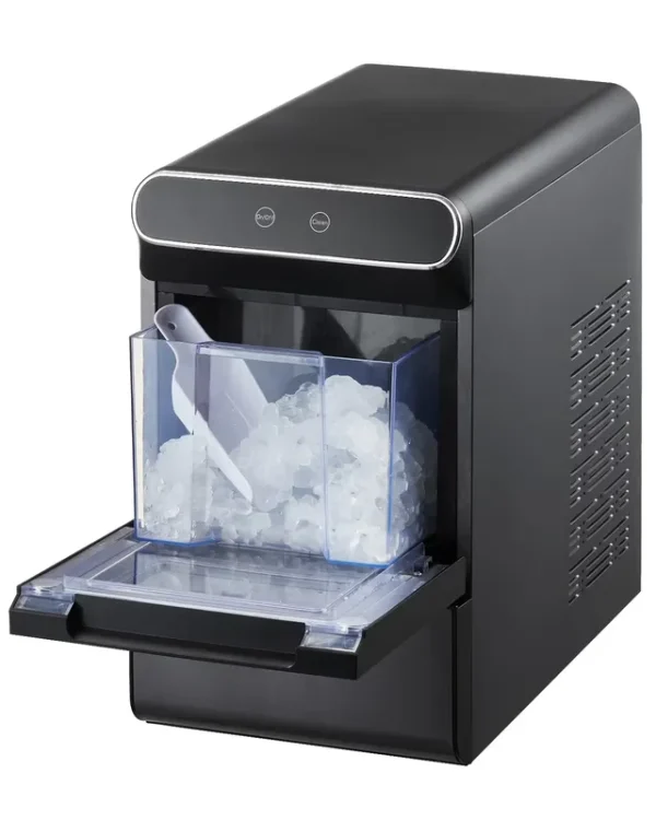 KFFKFF Nugget Ice Maker Countertop Portable Countertop Ice Maker 37 lb/24H Self - Cleaning with Ice Scoop & Drip Tray