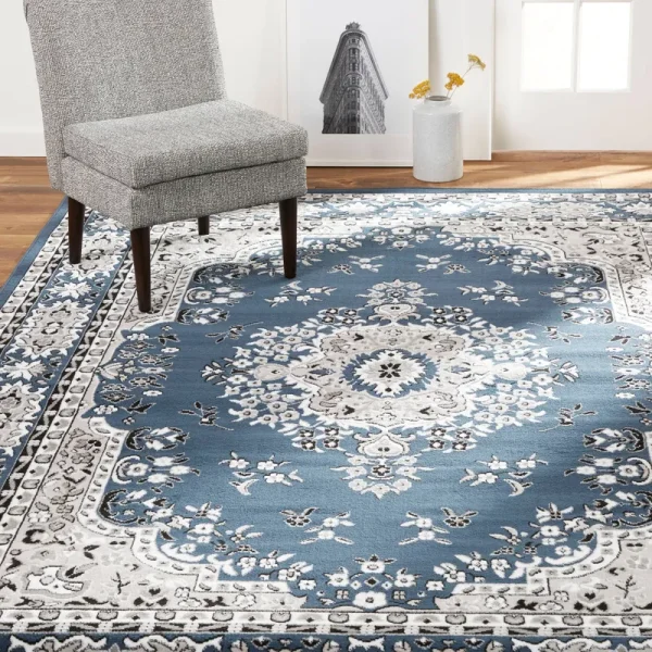 Home Dynamix Premium Sakarya Area Rug Blue/Ivory, 21"x35"