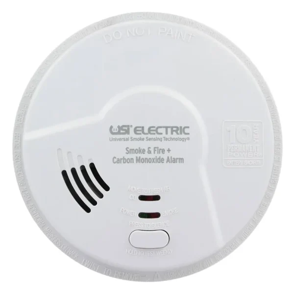 USI - MIC1509S 3-in-1 Hardwired Fire and Carbon Monoxide Smart Alarm with 10 Year Sealed Battery