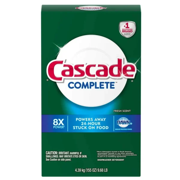 Cascade Complete Powder Dishwasher Detergent, Fresh Scent - 155 oz
